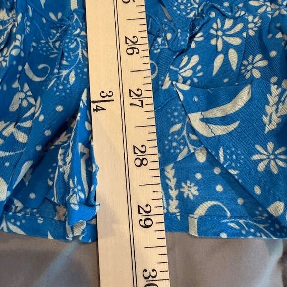 NEW! Cool Change Stevie Dress Meadow Print Cobalt Vanilla Ruched Size XS - Picture 7 of 10